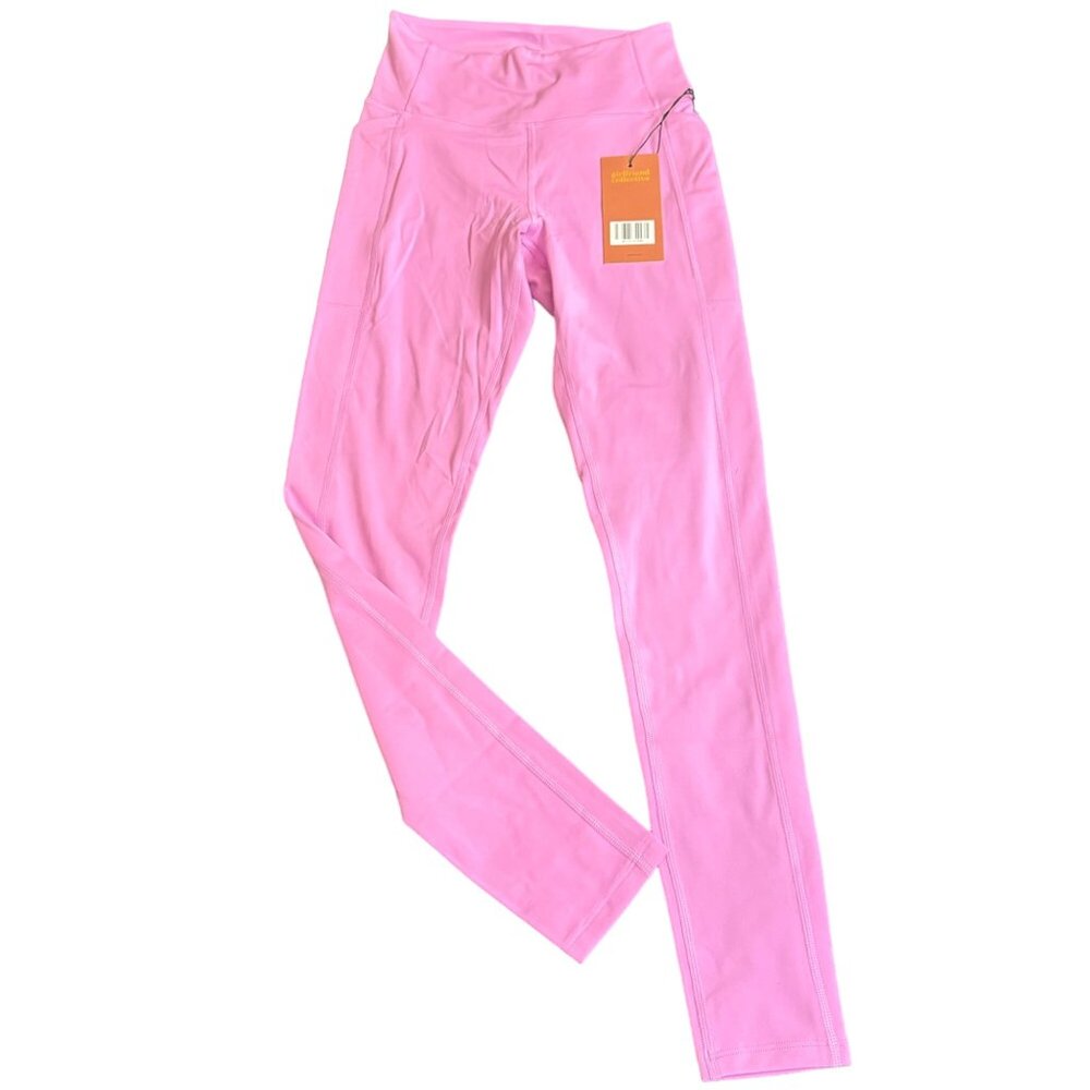 Girlfriend Collective 4016‎ legging SZ small purple pockets high rise activewear